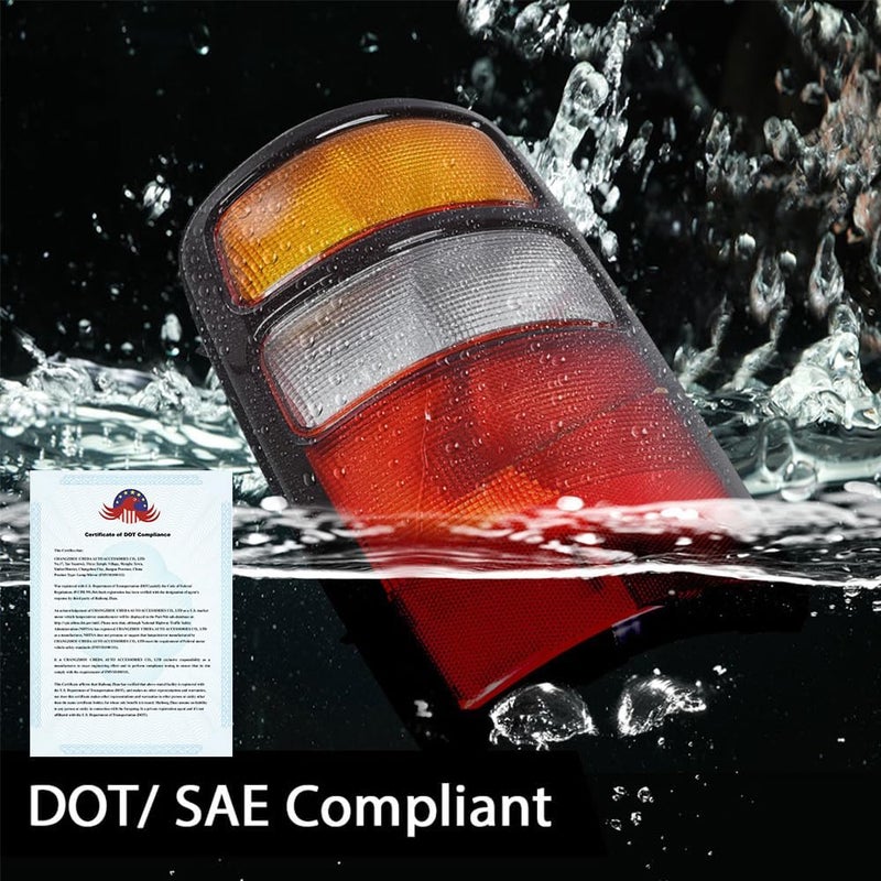 GPLUS Tail Lights Compatible with Chevy Suburban 1500 2500/Tahoe 2000-2006,Fit GMC Yukon 2000-2006,Rear Brake Lamps Assembly w/o Bulbs,Red Lens Driver & Passenger Faros Traseros,Faros Traseros - Image 4